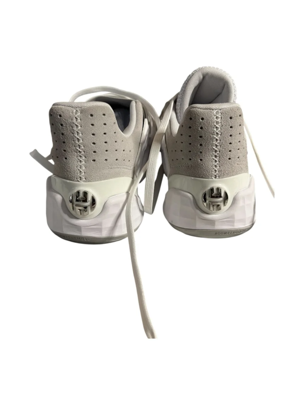 Adidas James Harden Vol. 4 team white and gray basketball shoes men's size 7.5